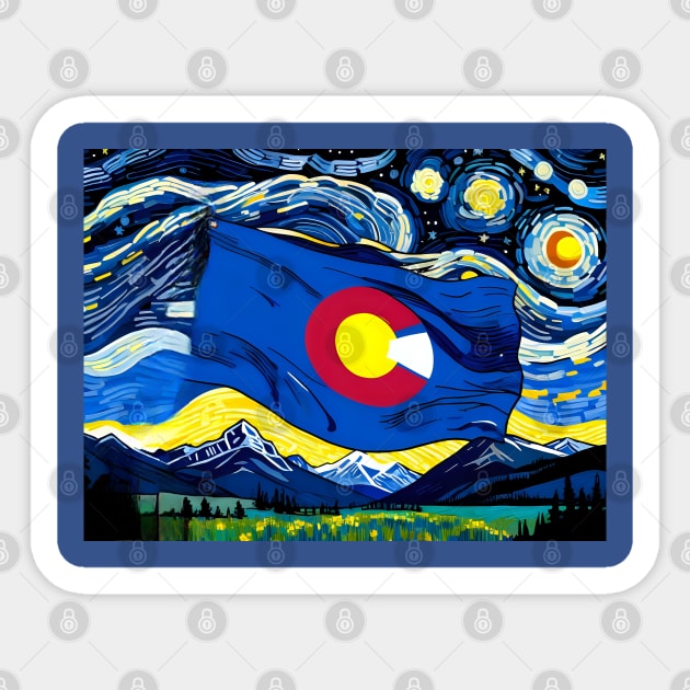 Colorado state flag Sticker by Rogue Clone